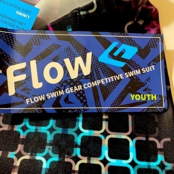 Flow Black Gear Competitive Swim Suit youth Sz 26 - Picture 6 of 7
